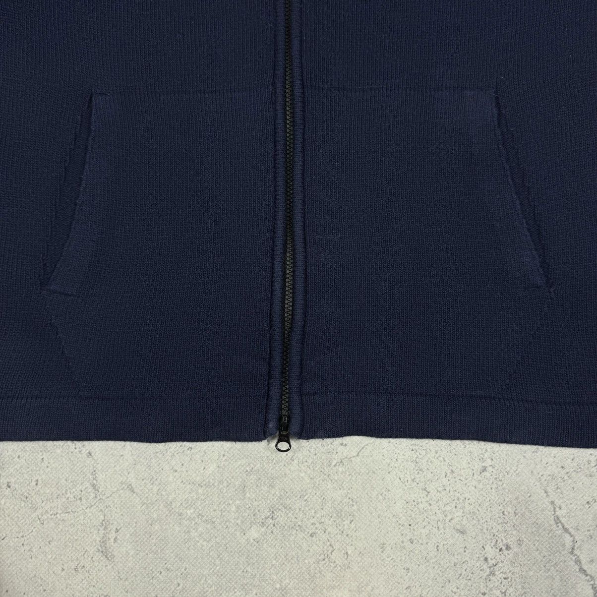 Stone Island Stone Island Knitted Wool Full Zip Hoodie Navy Blue Size US L / EU 52-54 / 3 - 5 Thumbnail