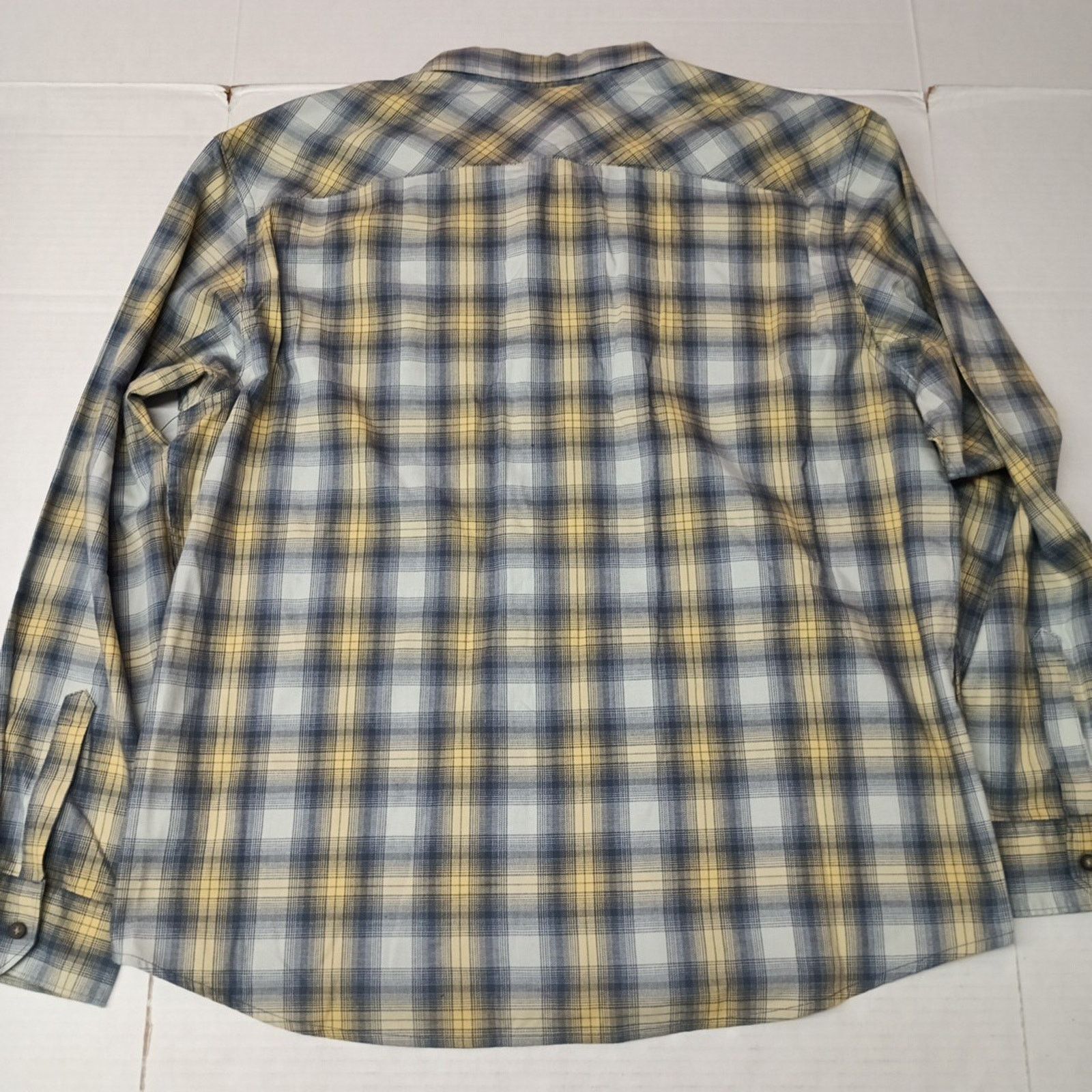 Wrangler Wrangler Cowboy Wash Shirt Men's Size 2XL Blue Yellow Plaid Size US XXL / EU 58 / 5 - 8 Thumbnail