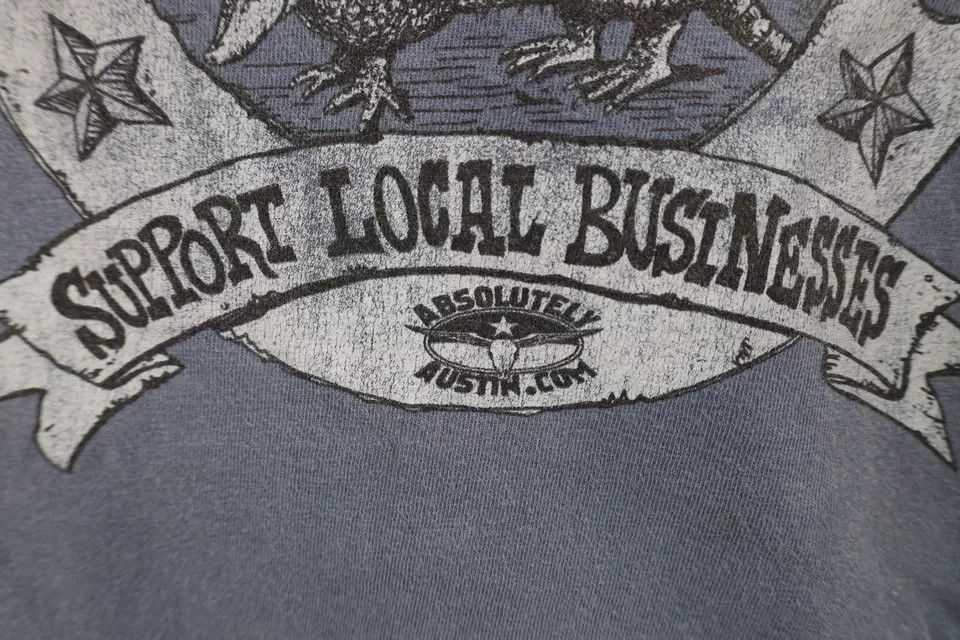 Vintage Vintage 90s Streetwear Stonewash Austin Weird Texas T-Shirt Size US XL / EU 56 / 4 - 5 Thumbnail