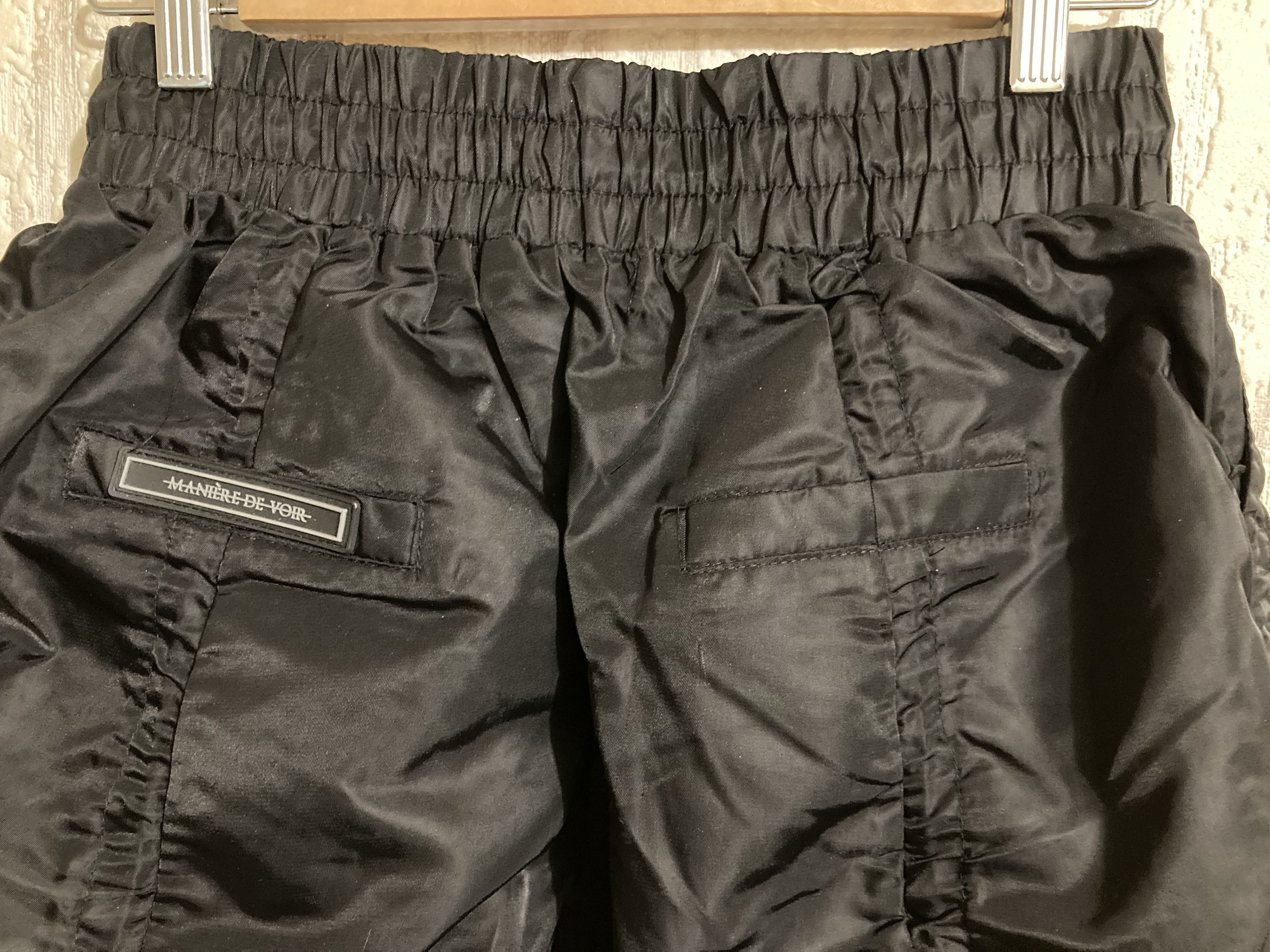 Maniere De Vior Maniere De Voir Nylon Bungee Ruched Cargo Pants - Black Size 28" / US 6 / IT 42 - 5 Thumbnail