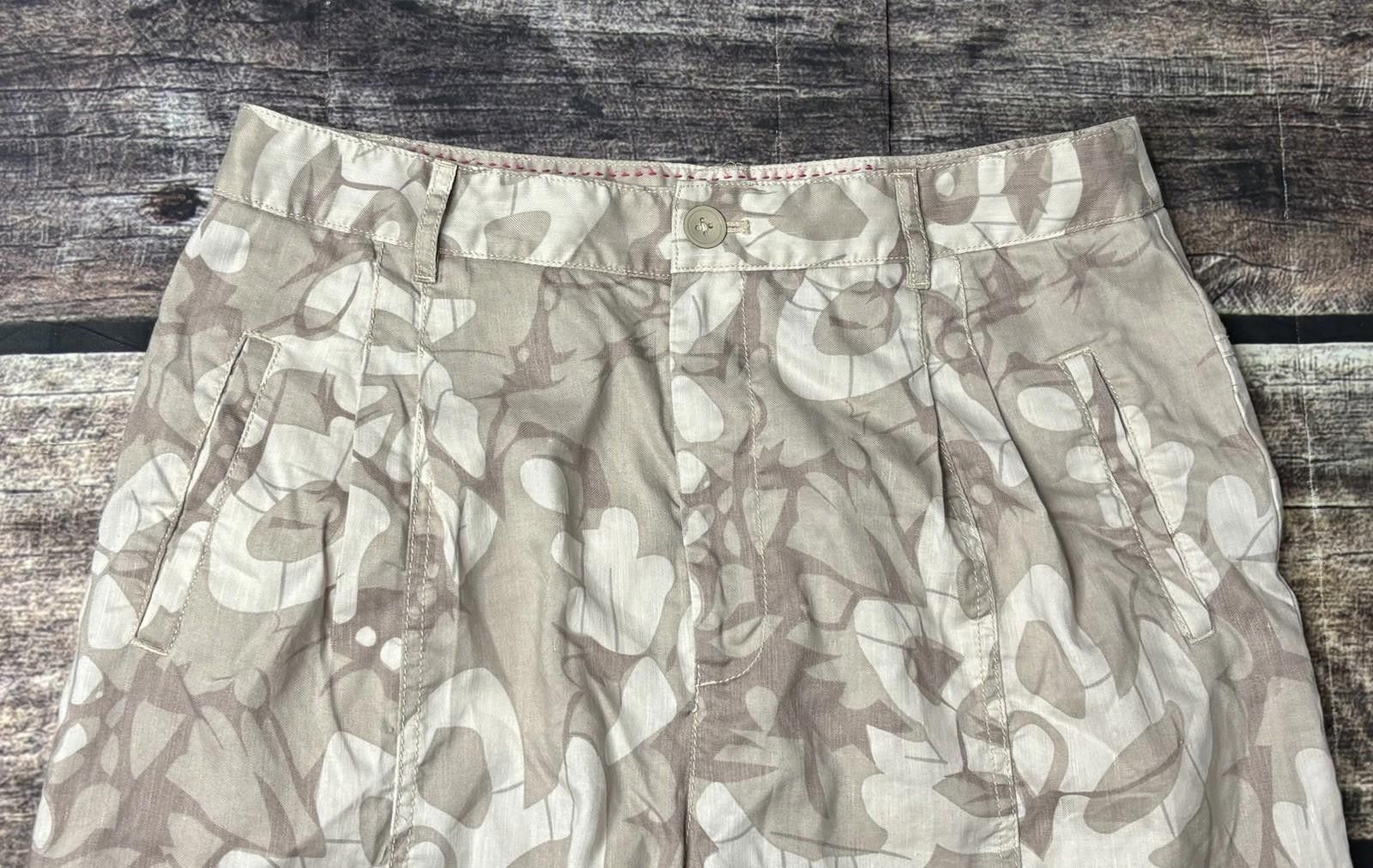 Other Anthropologie Pants Women's 32x24 Linen Blend Camo Size 32" / US 10 / IT 46 - 4 Thumbnail
