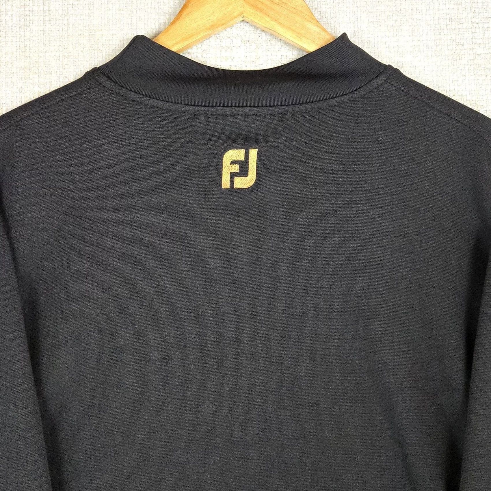 Footjoy FootJoy Shirt Mens XL Black Size Mock Neck Long Sleeve Sport Wicking USA Made Size US XL / EU 56 / 4 - 4 Thumbnail