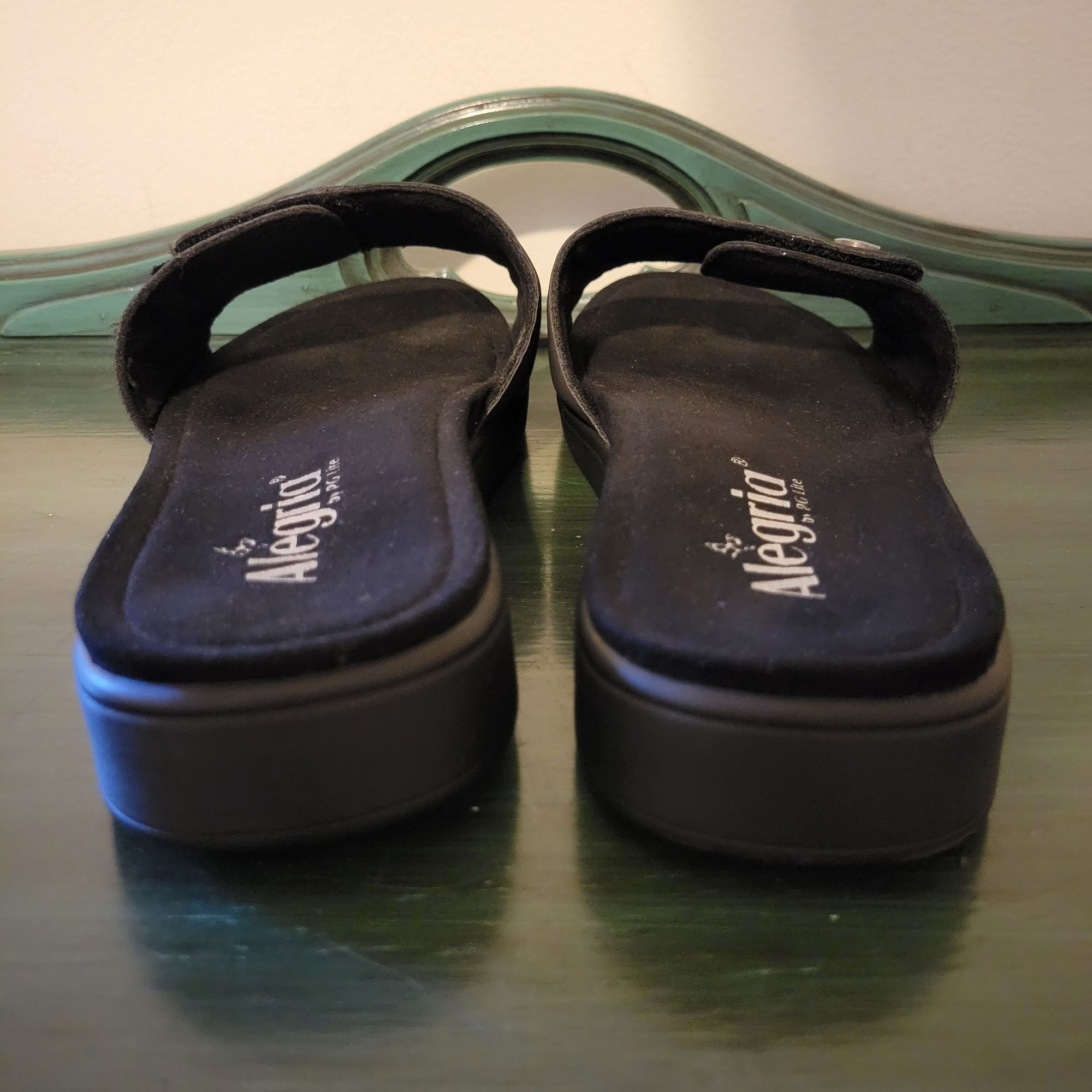 Vintage Alegria 40 Slide Sandals LIL 601 Adjustable Strap Black Open Size US 9.5 / IT 39.5 - 5 Thumbnail