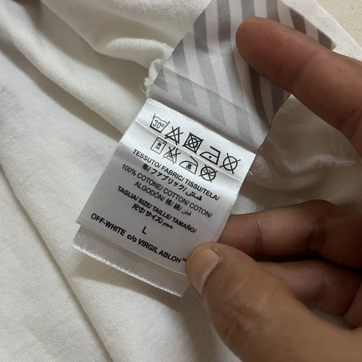 Off-White Authentic Off White Big Logo Prints Long Sleeve Man Shirts Size US L / EU 52-54 / 3 - 7 Thumbnail