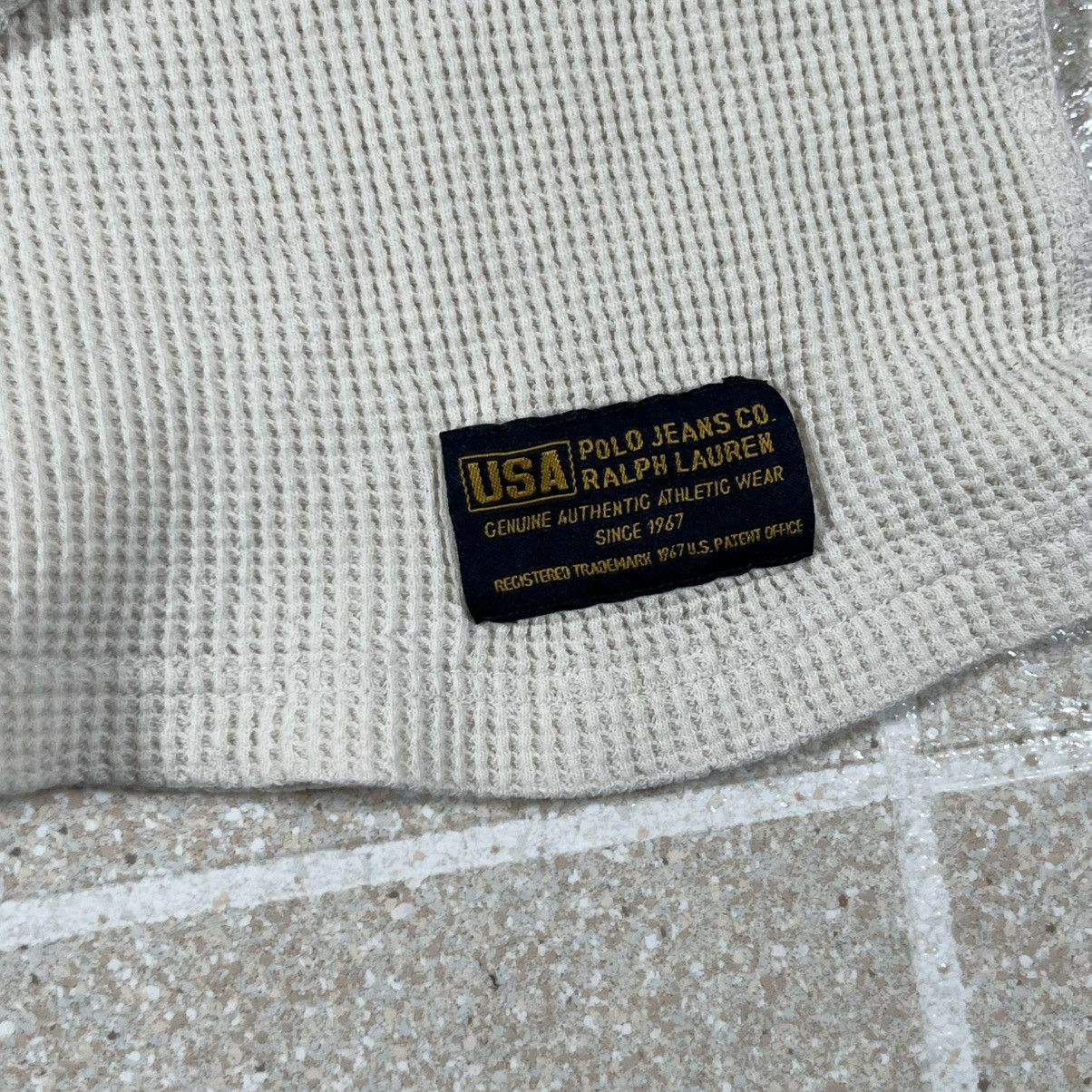 Polo Ralph Lauren Vtg Polo Jeans Co Ralph Lauren Shirt Waffle Knit Thermal Size US XL / EU 56 / 4 - 2 Thumbnail