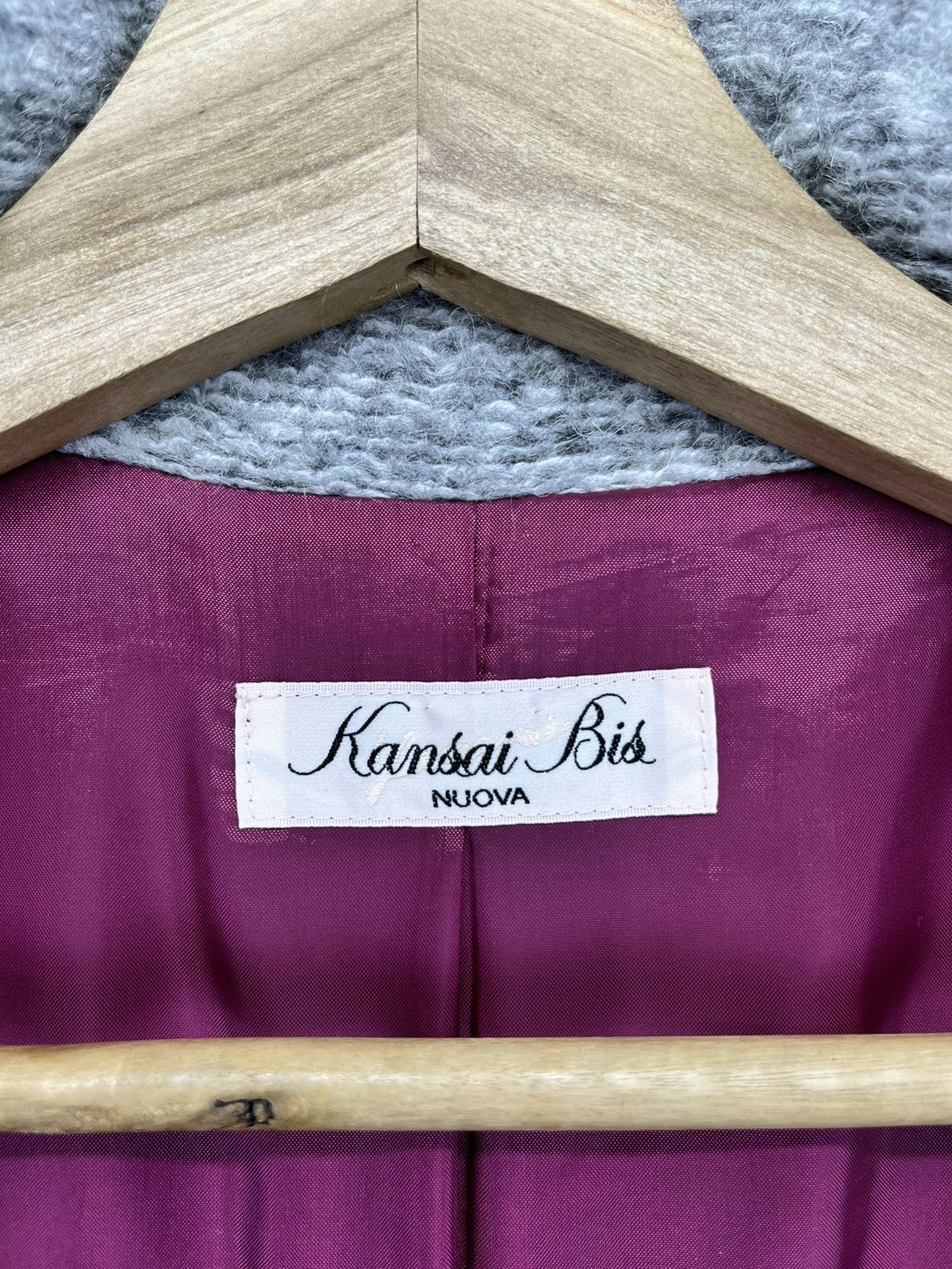 Japanese Brand Vintage Kansai Yamamoto Button Up Wool Long Jacket Size M / US 6-8 / IT 42-44 - 7 Thumbnail