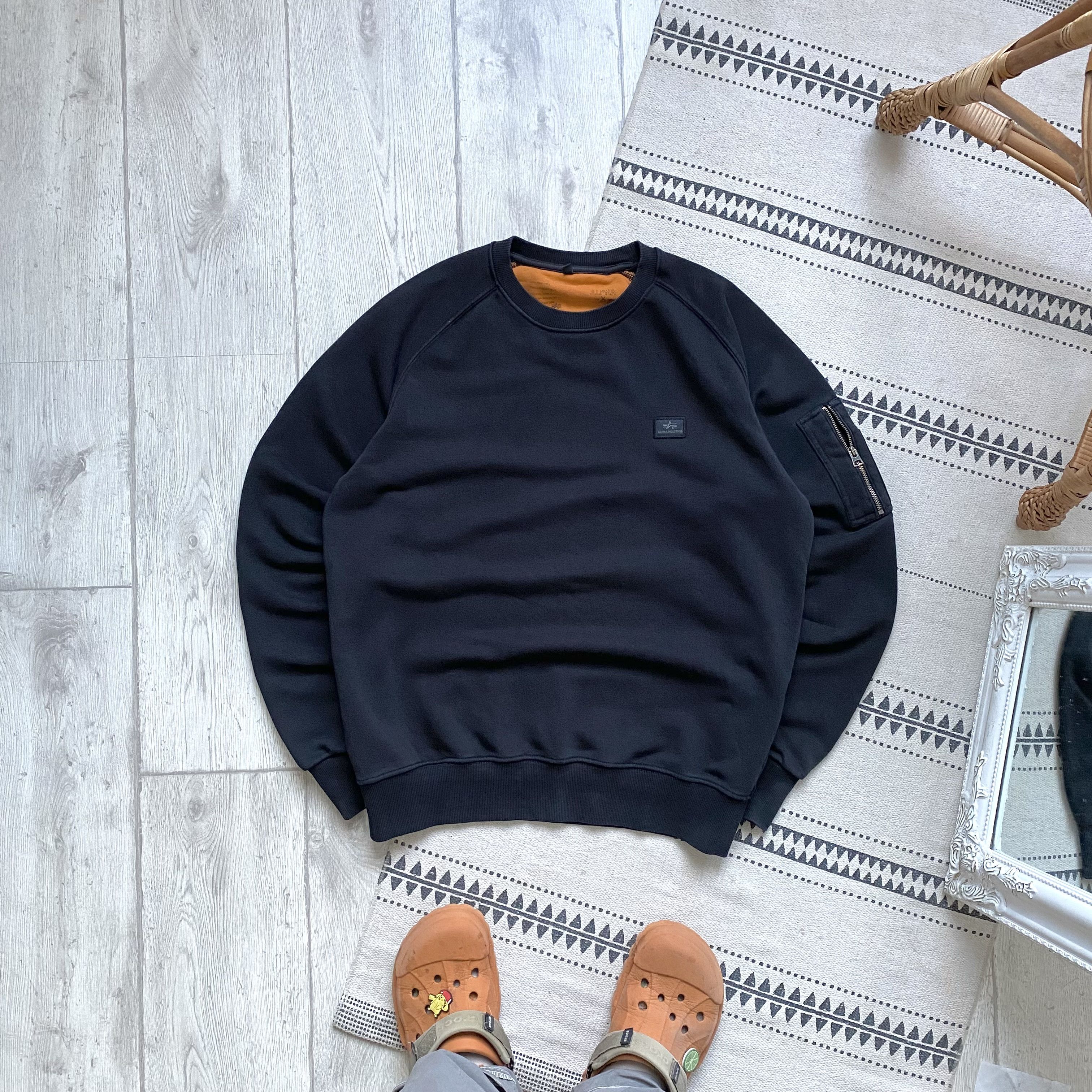 Alpha Industries ✈️ Vintage Alpha Industries Sweatshirt Pocket mini logo Size US L / EU 52-54 / 3 - 1 Thumbnail