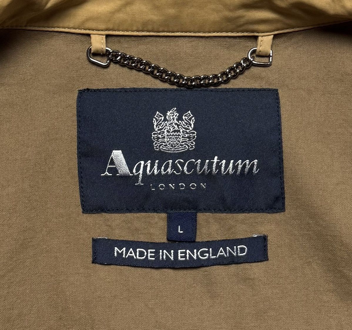 Aquascutum Aquascutum Camel Cotton Quilted Jacket Coat Lampo Size US L / EU 52-54 / 3 - 12 Thumbnail