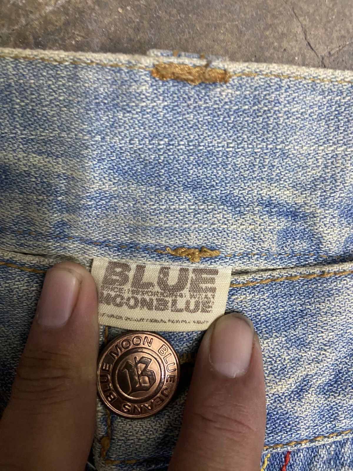 Blue Blue Japan 🔥 Blue Moon jeans if six was nine Size US 32 / EU 48 - 6 Thumbnail