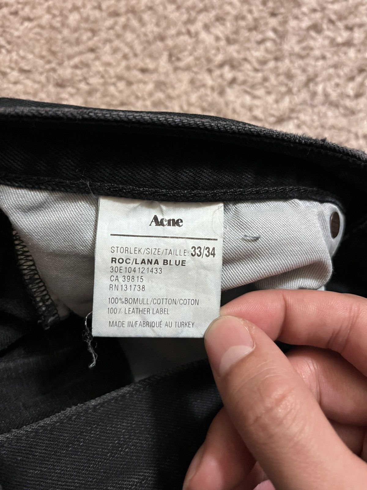Acne Studios Acne Studios Blue Skinny Jeans Size US 33 - 6 Thumbnail