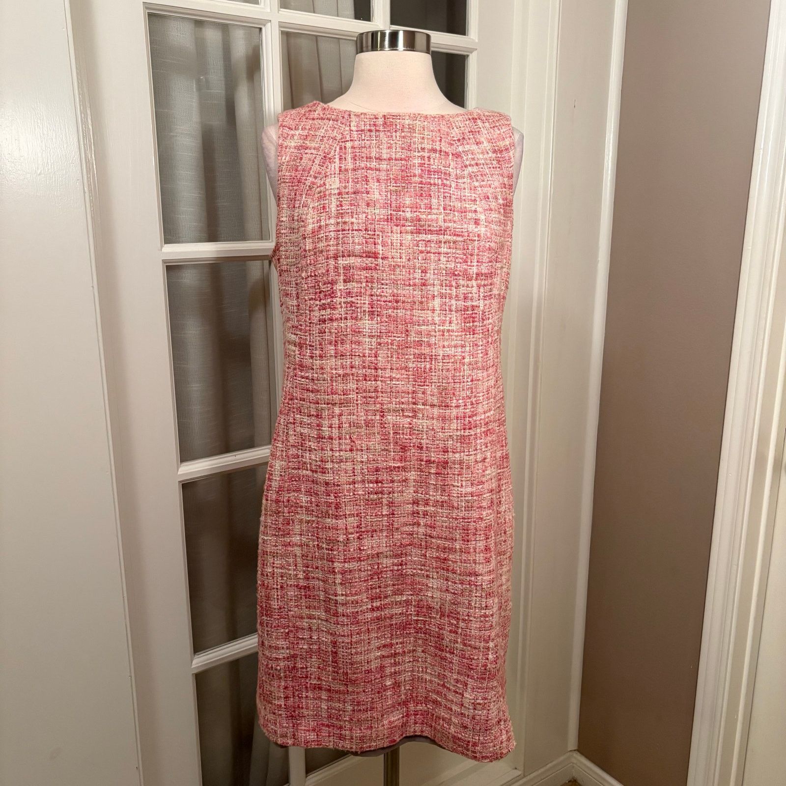 Other Talbots Pink Tweed Sleeveless Shift Dress - Size 12P Size XL / US 12-14 / IT 48-50 - 1 Thumbnail