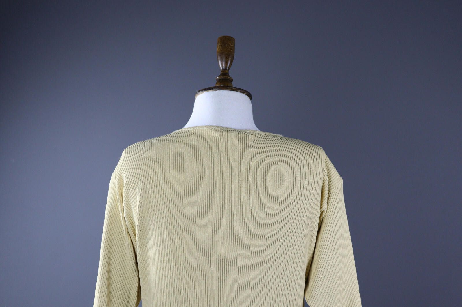 Designer Ladies Elisa Cavaletti Basic Ribbed Blouse Pullover Top Size M / US 6-8 / IT 42-44 - 6 Thumbnail