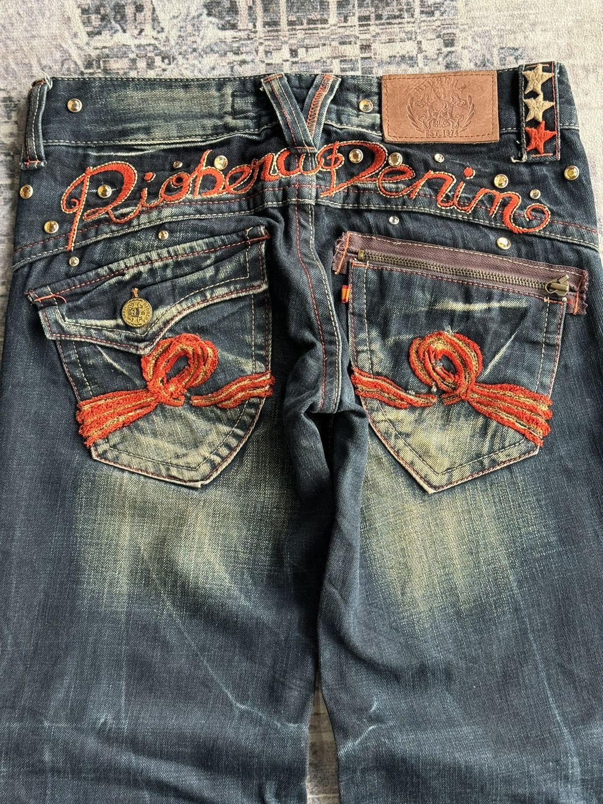 Japanese Brand XX Vintage Riobera Punk Poem Flared Denim Size US 30 / EU 46 - 3 Thumbnail