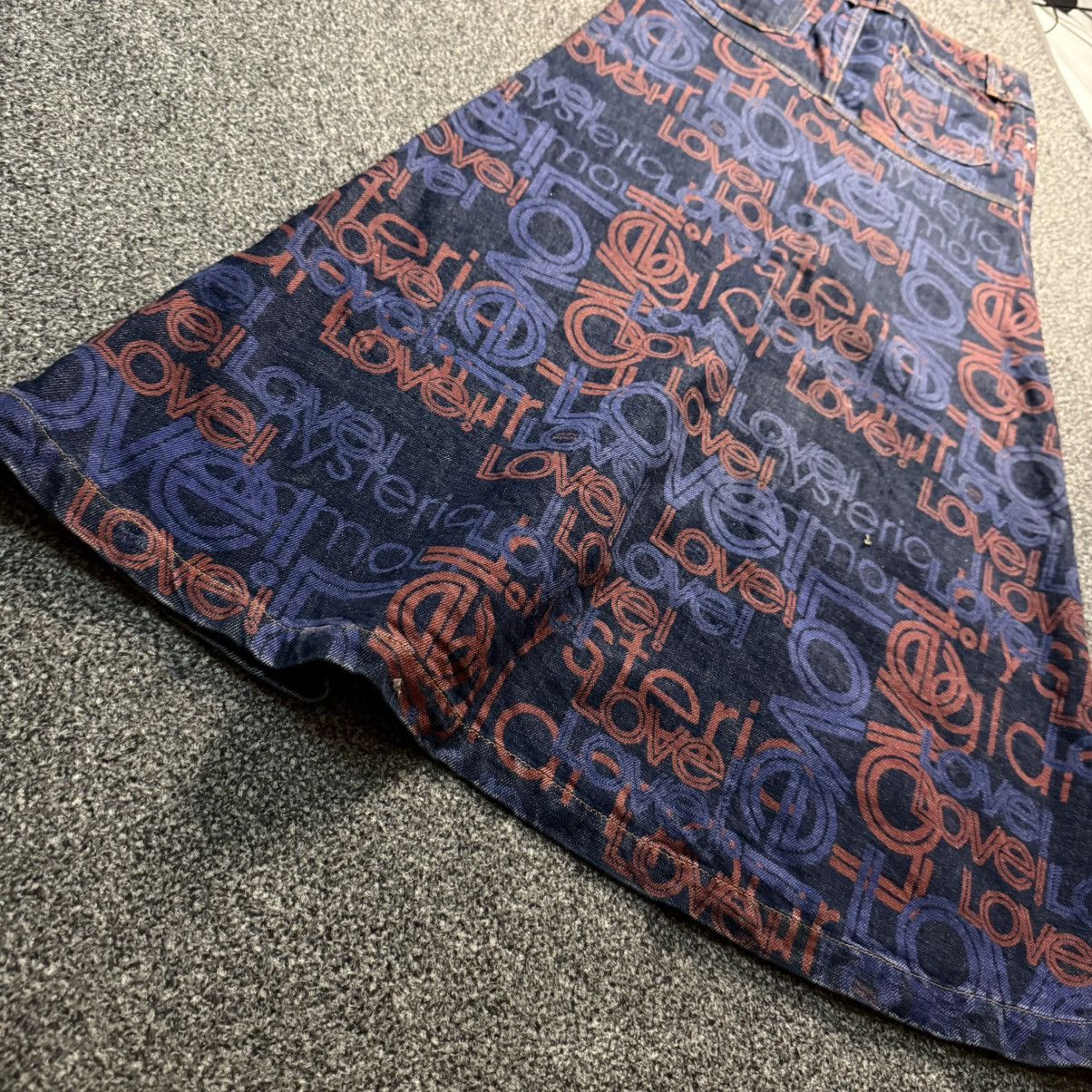 Hysteric Glamour 🔥🇯🇵 Vintage Rare Denim Hysteric Glamour Overprint Skirt Size 28" / US 6 / IT 42 - 9 Thumbnail