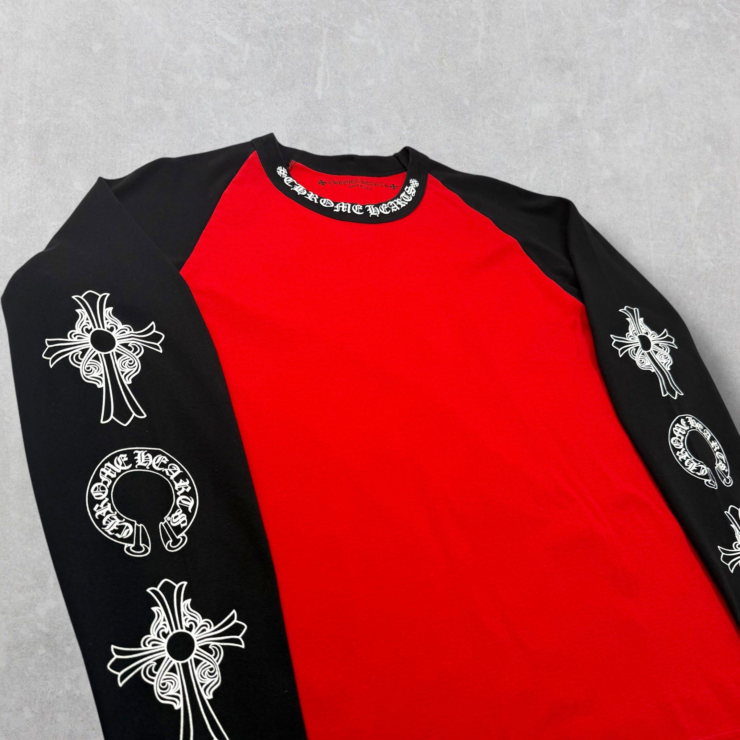 Chrome Hearts Chrome Hearts Raglan Neck Logo Tee Red XXL Size US XXL / EU 58 / 5 - 4 Thumbnail