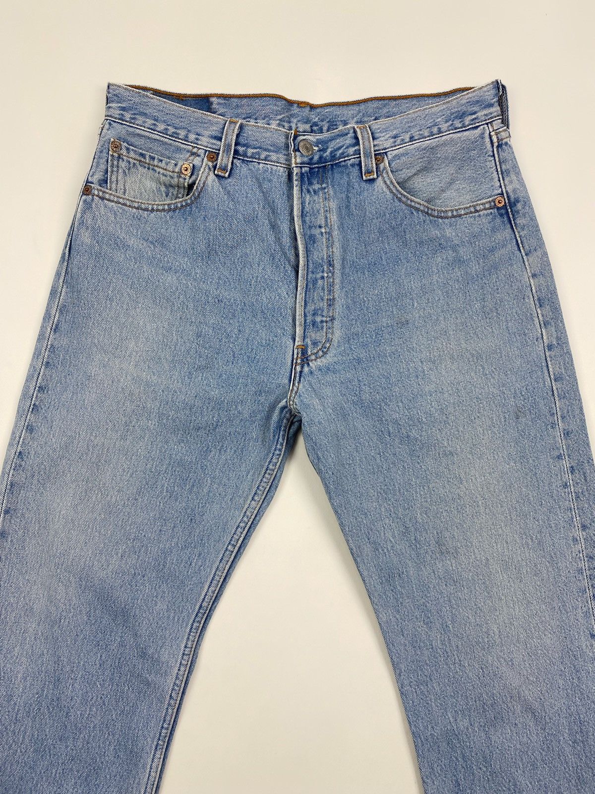 Levi's 2000’s Vintage Levi’s 501 Made in USA Blue Denim Pants 33X30 Size US 33 - 4 Thumbnail