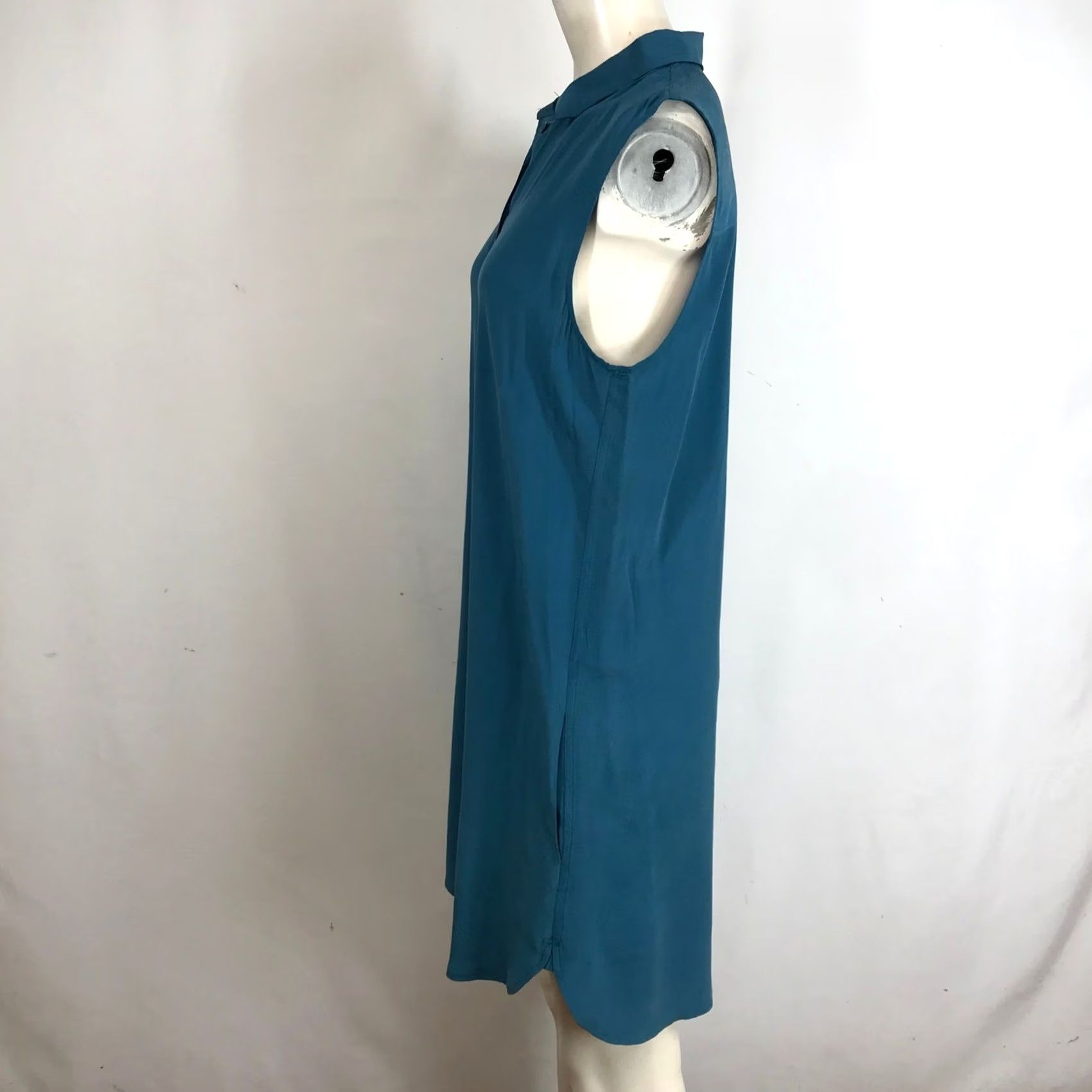 Equipment Equipment Femme Shirt Dress Teal Silk Midi Sleeveless Collared Button-Front Women M/M Size M / US 6-8 / IT 42-44 - 6 Thumbnail