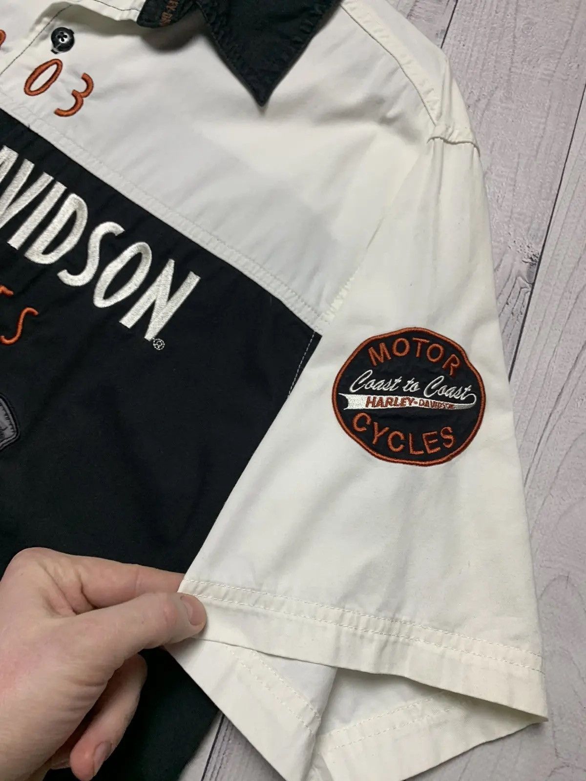 Vintage Harley Davidson Shirt Moto big logo size M