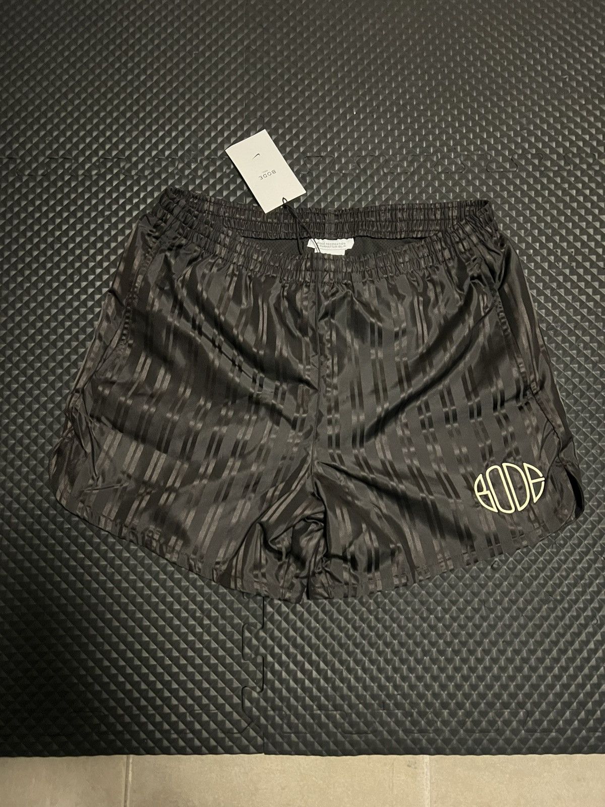 image of Bode Scrimmage Shorts Black/brown, Men's (Size 32)