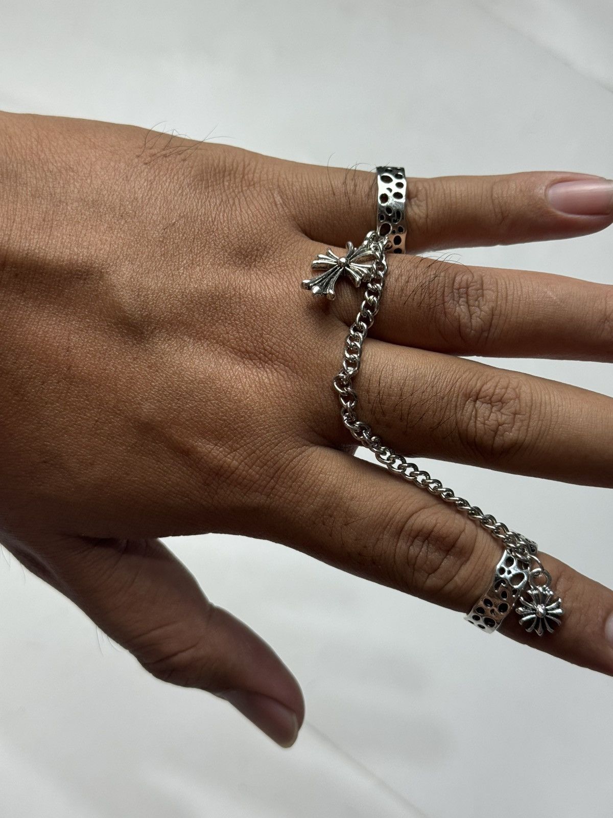 Japanese Brand Crosses Double Ring Accesories Japanese Styled 14th Size ONE SIZE - 2 Thumbnail