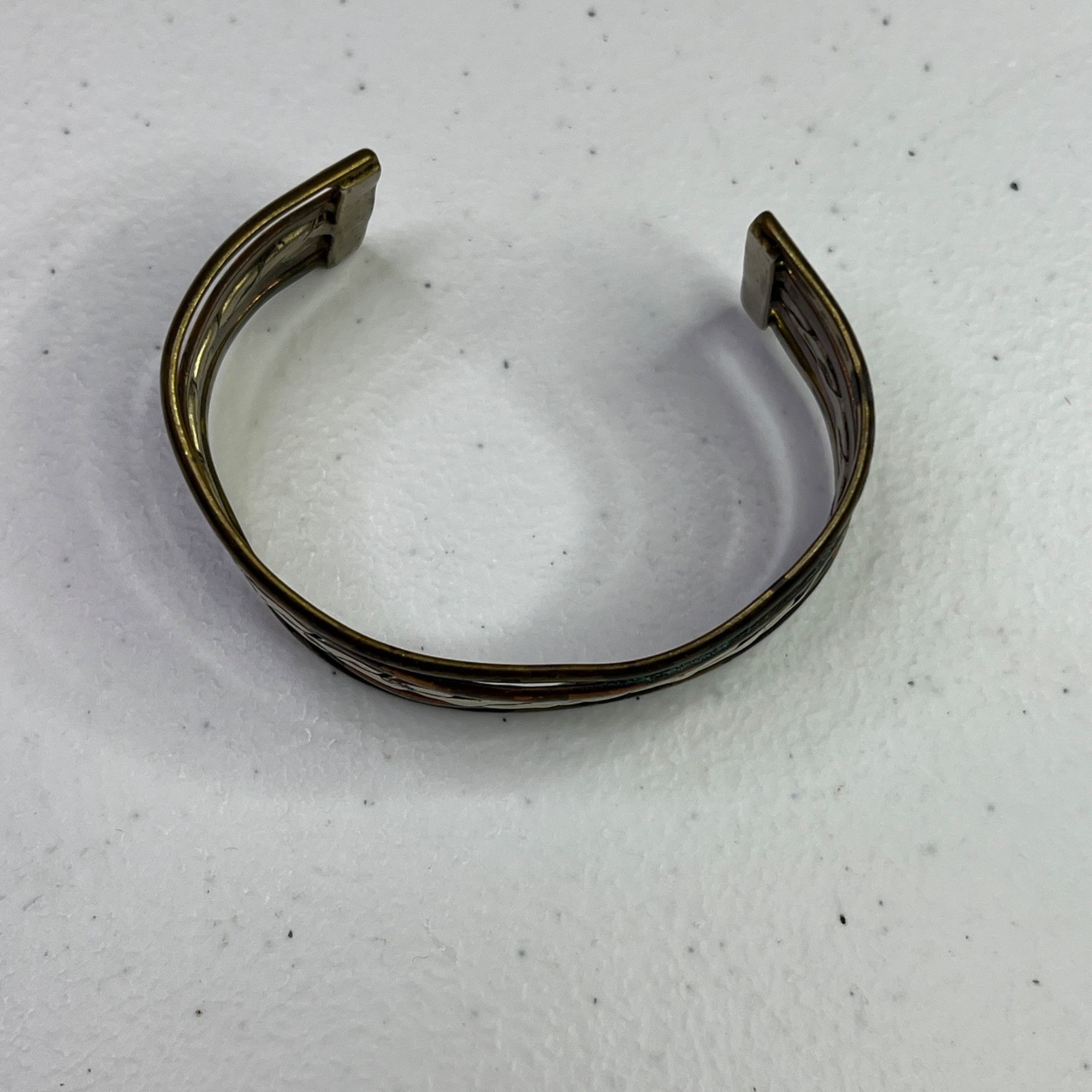 Vintage Vintage Mixed Metal Copper & Brass Open Cuff Bracelet Size ONE SIZE - 5 Thumbnail