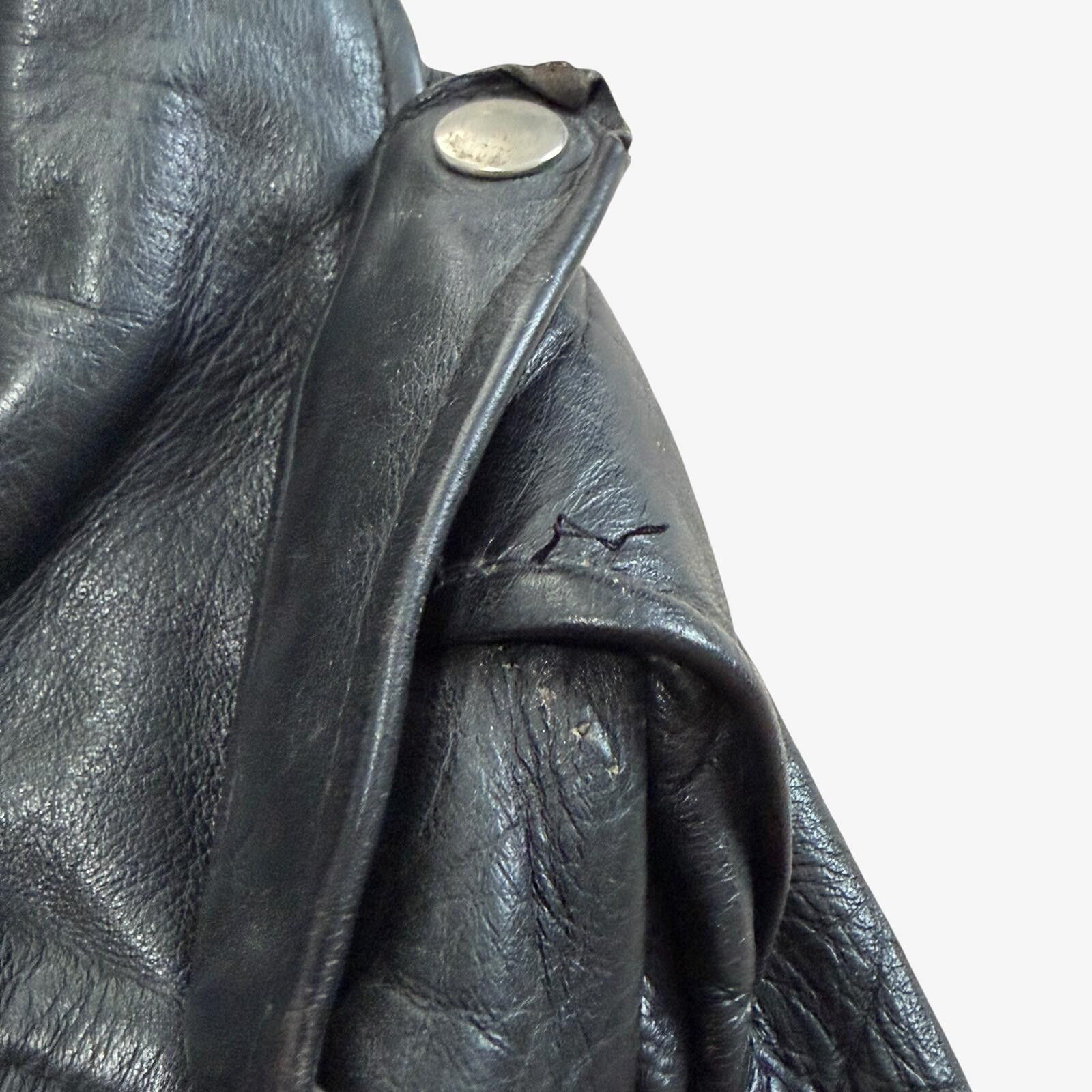Harley Davidson 1970s Vintage Hand Painted Harley Davidson Leather Jacket 34 Size US XS / EU 42 / 0 - 6 Thumbnail