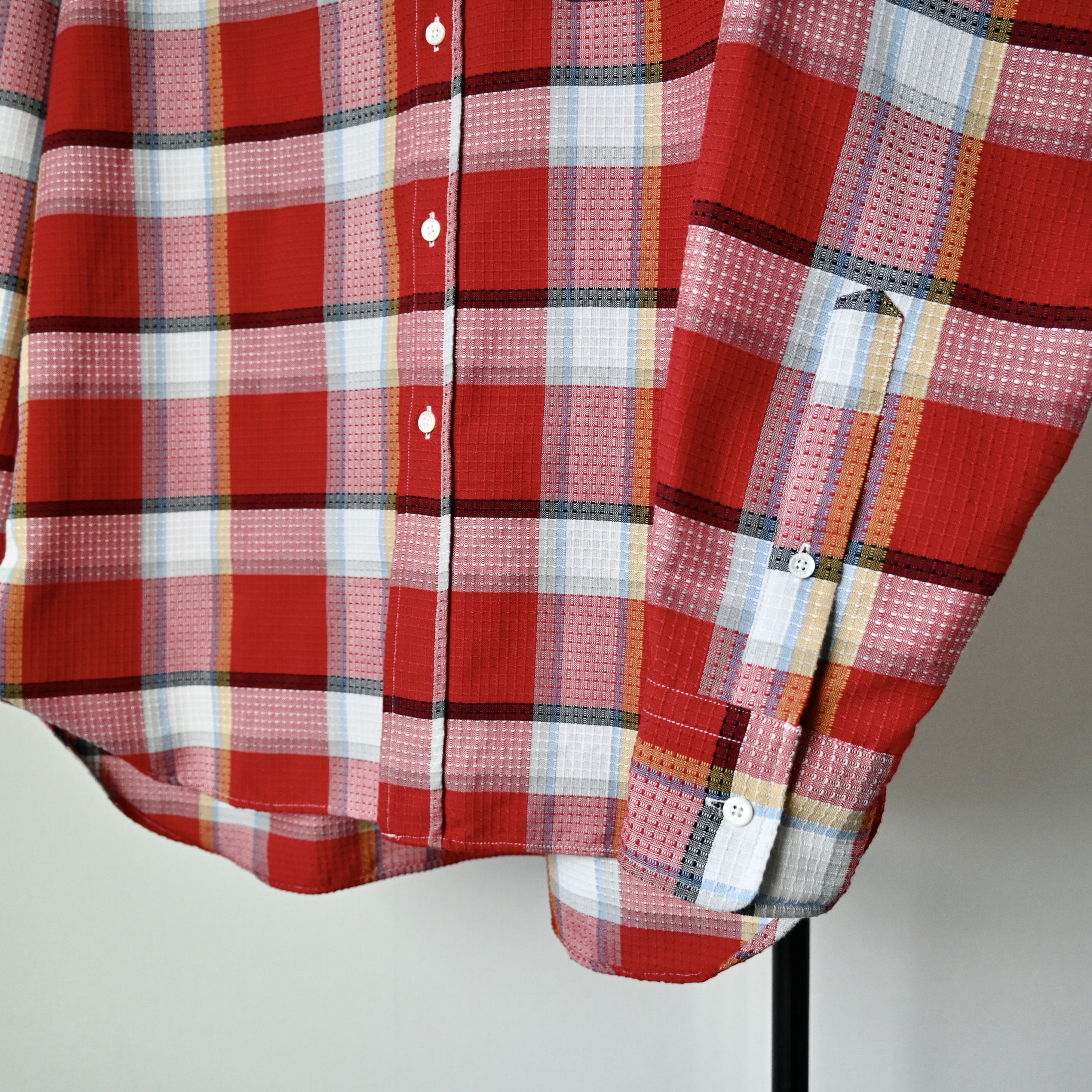 Beams Plus BEAMS Plus dobby woven BD shirt, red plaid, made in Japan Size US S / EU 44-46 / 1 - 11 Thumbnail