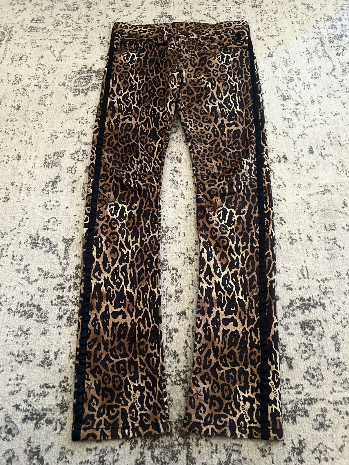 Mastermind Japan × Roen Roen Leopard Skulls And Stars Printed Pants Size US 28 / EU 44 - 1 Thumbnail