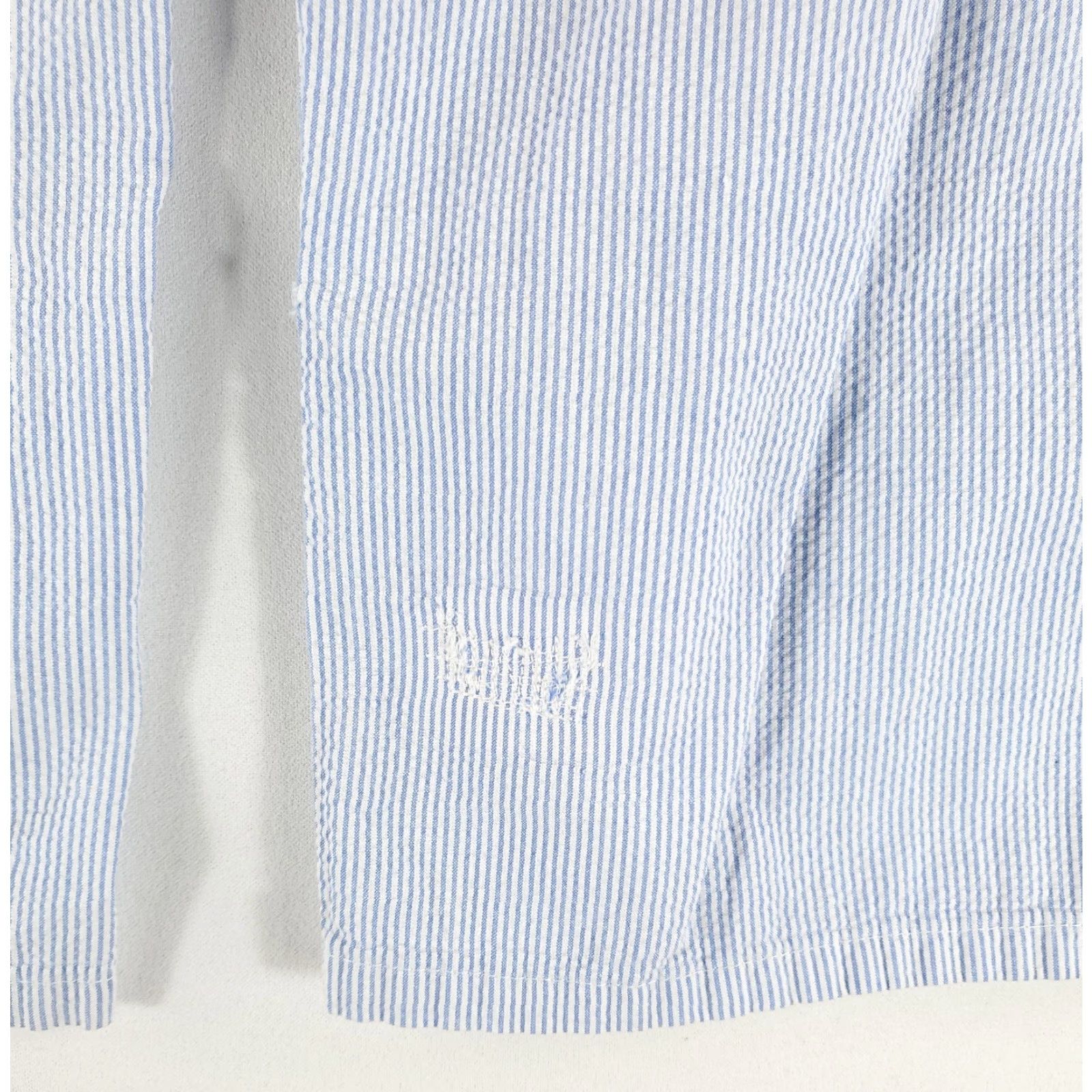 Polo Ralph Lauren Polo Ralph Lauren VTG 90s Seersucker Pants Striped USA Mens 40x34 Inseam 31 Blue Chino Mended Hole Size US L / EU 52-54 / 3 - 3 Thumbnail