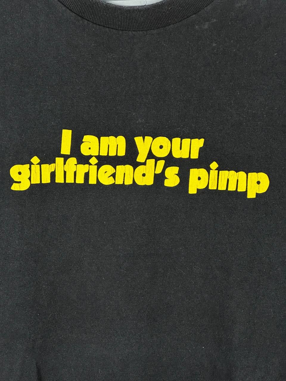 Vintage Vintage Y2K Humour Im Your Girlfriends Pimp T Shirt Size US L / EU 52-54 / 3 - 4 Thumbnail