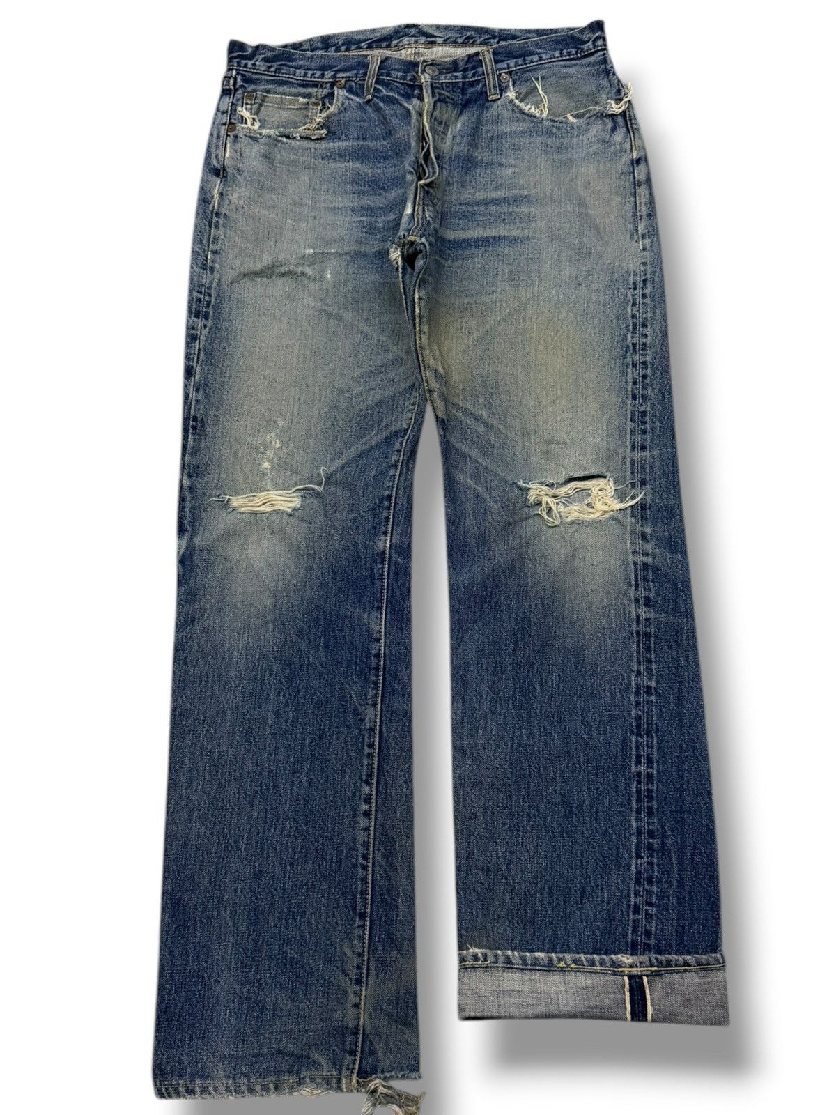 Denime Vintage 90s Denime Lot 272 Selvedge Denim Jeans Japan | W35 Size US 35 - 2 Thumbnail