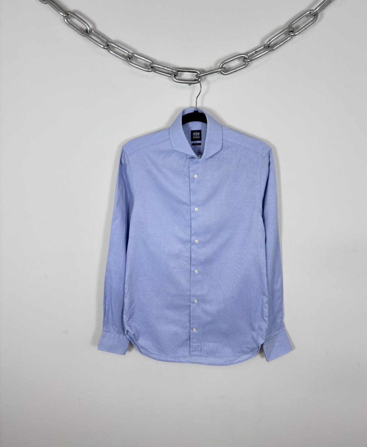 Boggi Boggi Milano Men’s Slim Fit Royal Oxford Button Up Shirt Size US S / EU 44-46 / 1 - 1 Thumbnail