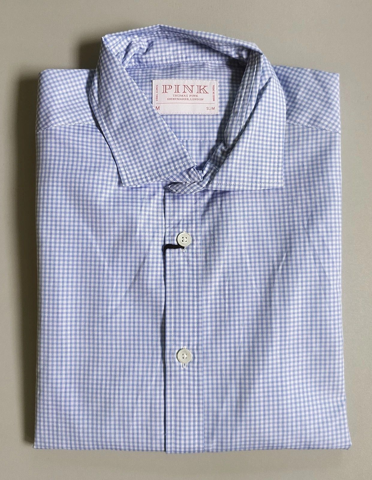 Thomas Pink Slim Fit Formal Check Shirt T 0049