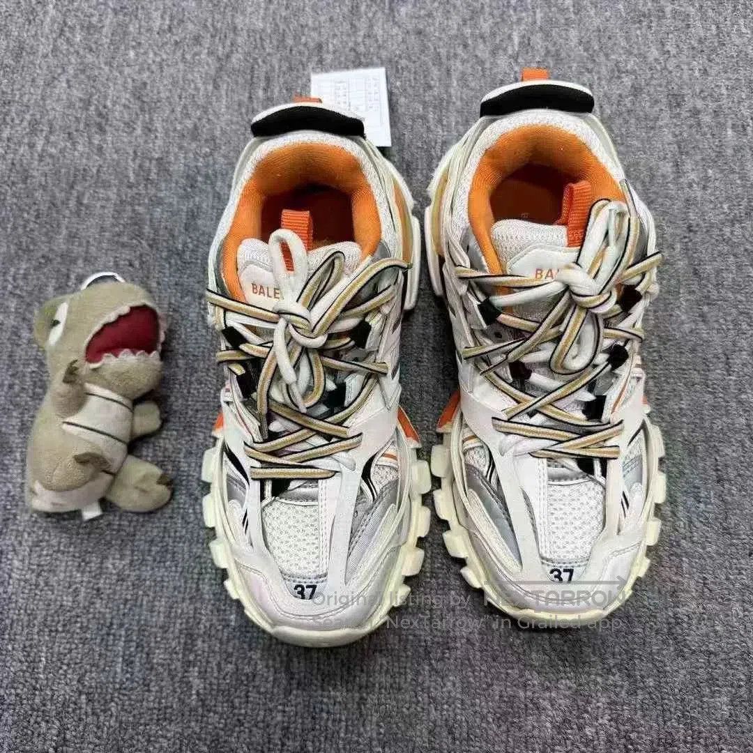 Balenciaga Balenciaga Track White Orange Sneakers. Size US 6 / IT 36 - 7 Thumbnail