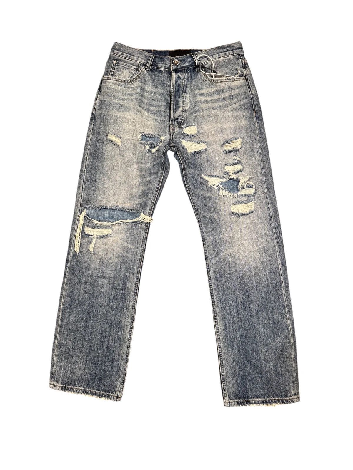 Richill Melancholy Distressed Relaxed Denim Indigo Jeans
