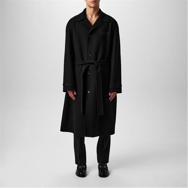 Gucci GUCCI Logo Overcoat Size US M / EU 48-50 / 2 - 2 Thumbnail