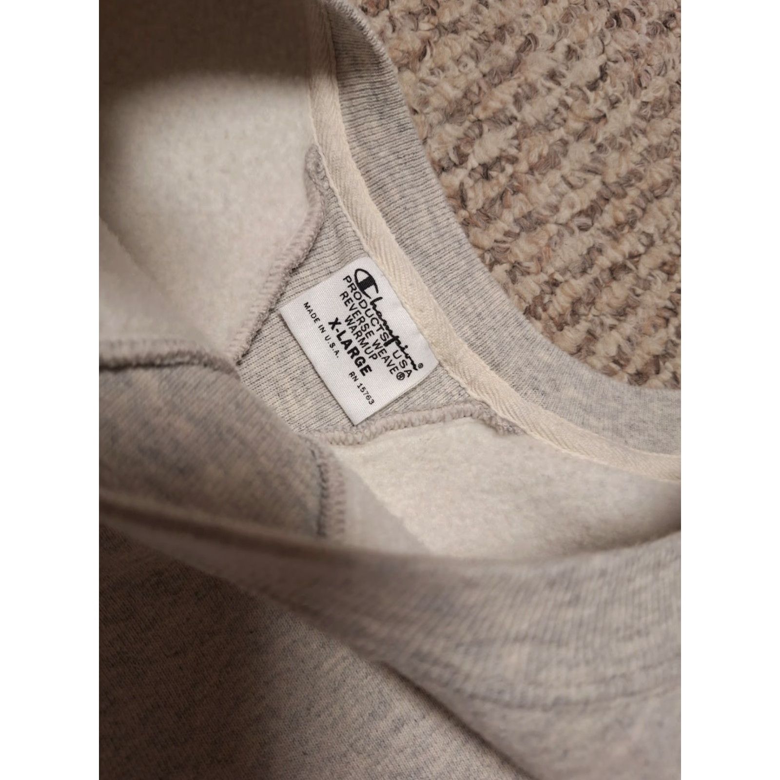 Champion Champion Reverse Weave Sweatshirt Crew Neck XL Gray Logo United States Men Regular Long Sleeve Vintage No Size US XL / EU 56 / 4 - 4 Thumbnail