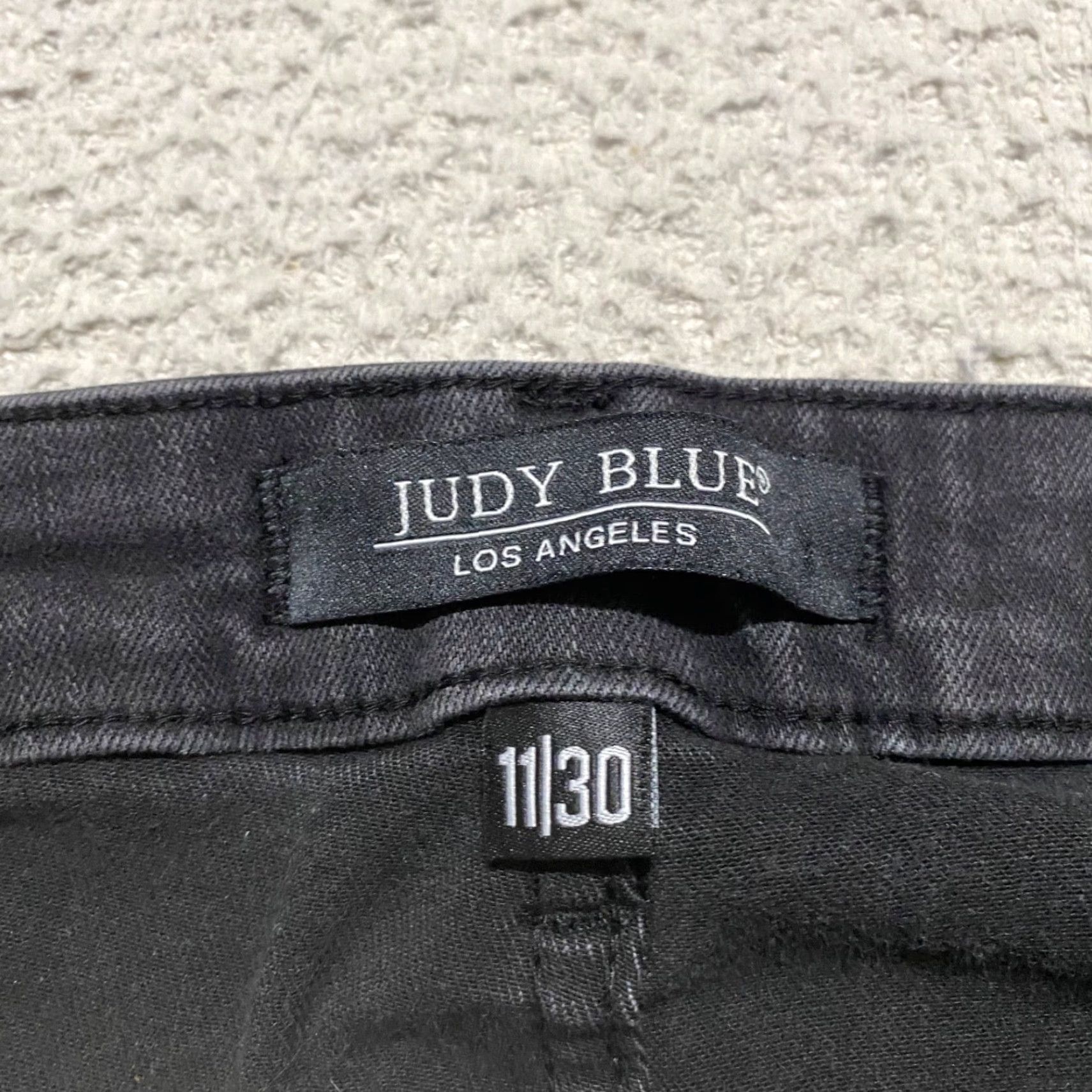 Vintage Judy Blue Jeans Womens 11 Gray Denim Medium Wash Skinny Leg High Rise Distressed Size 32" / US 10 / IT 46 - 3 Thumbnail