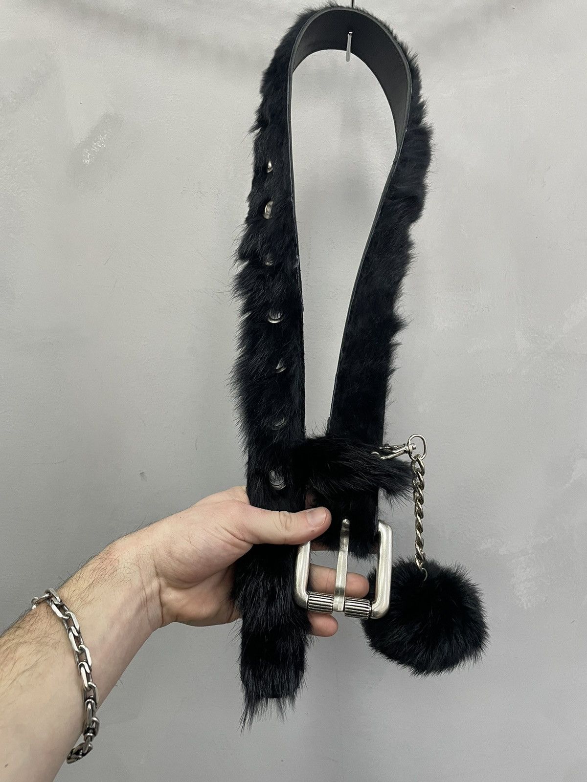 Hysteric Glamour Fur fuzzy leather hype rare leather belt lgb style Size ONE SIZE - 10 Thumbnail