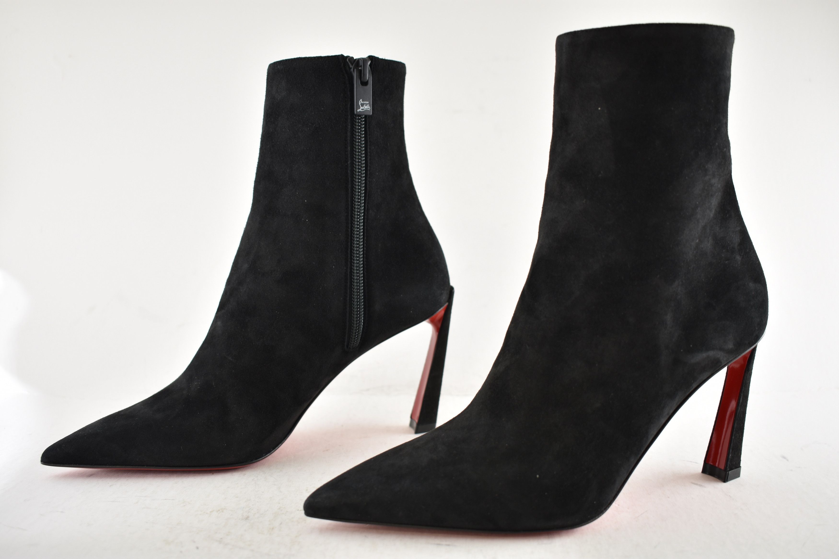 Christian Louboutin Condora Booty 85 Black Suede Pointed Ankle Heel Boot 36.5 Size US 6.5 / IT 36.5 - 11 Thumbnail