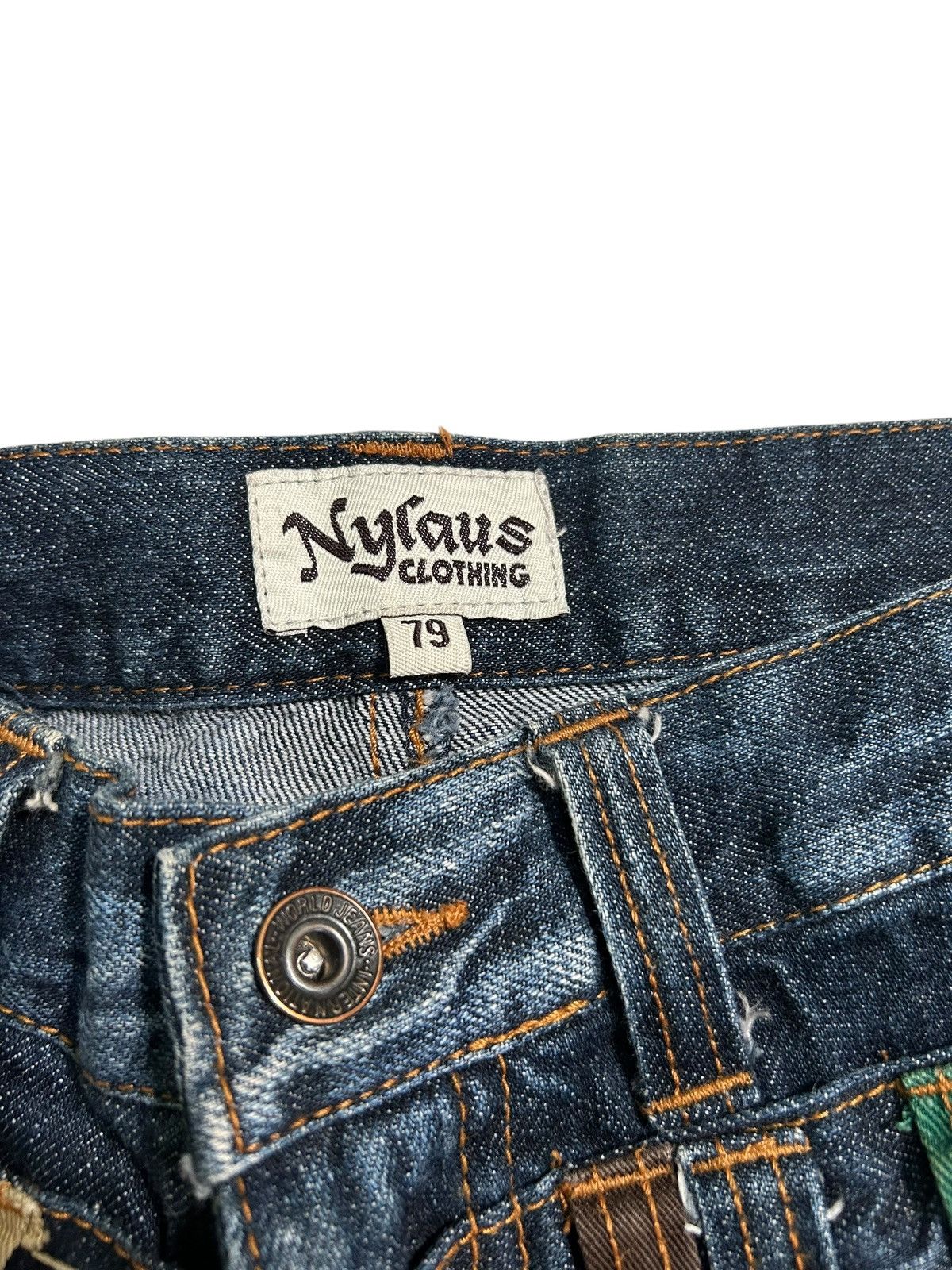 Japanese Brand × Kapital × Vintage Nylaus Double Waist Japanese Punk Denim Jeans Size US 30 / EU 46 - 7 Thumbnail
