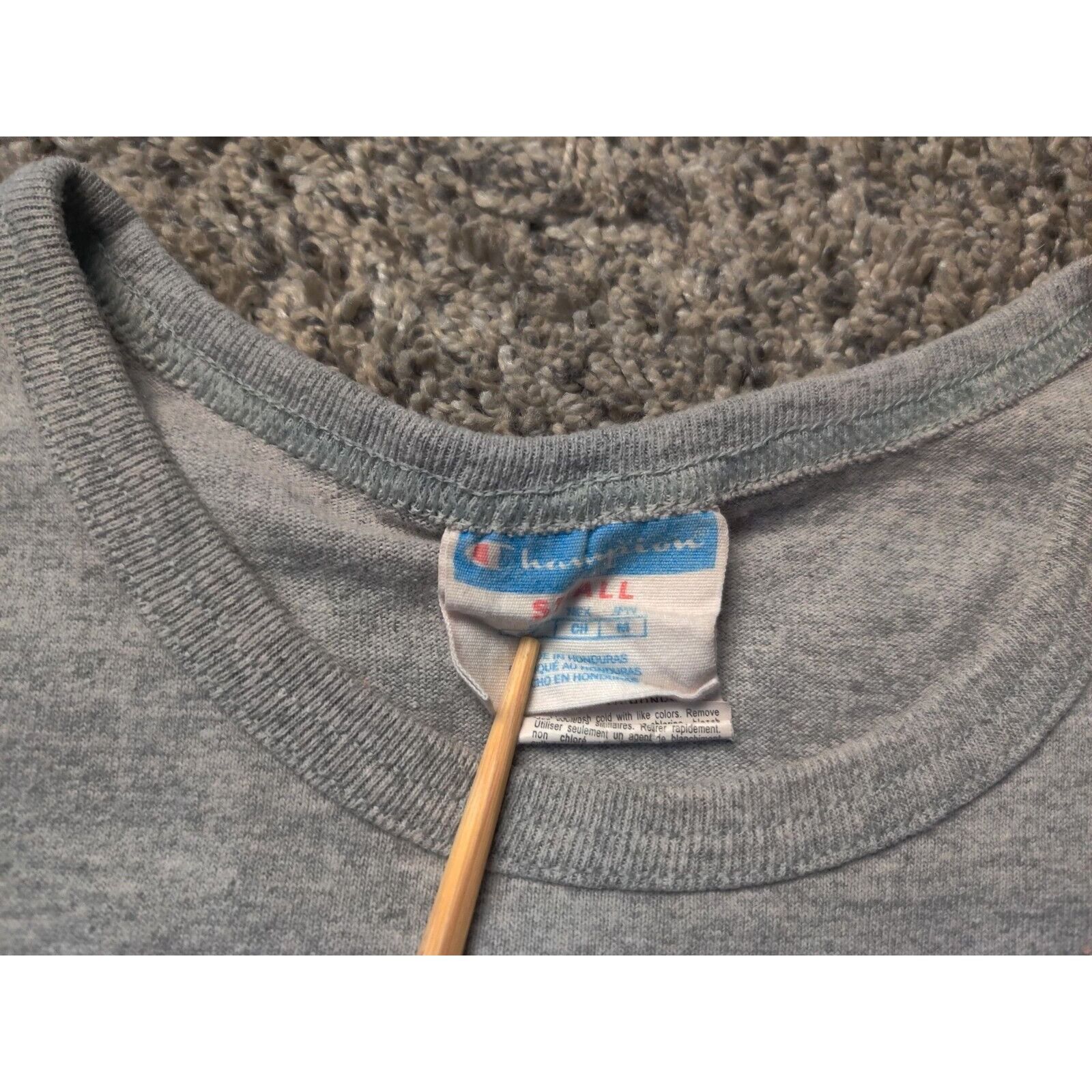 Champion Champion Shirt Adult Mens Small Gray Red Embroidered Logo Size US S / EU 44-46 / 1 - 4 Thumbnail