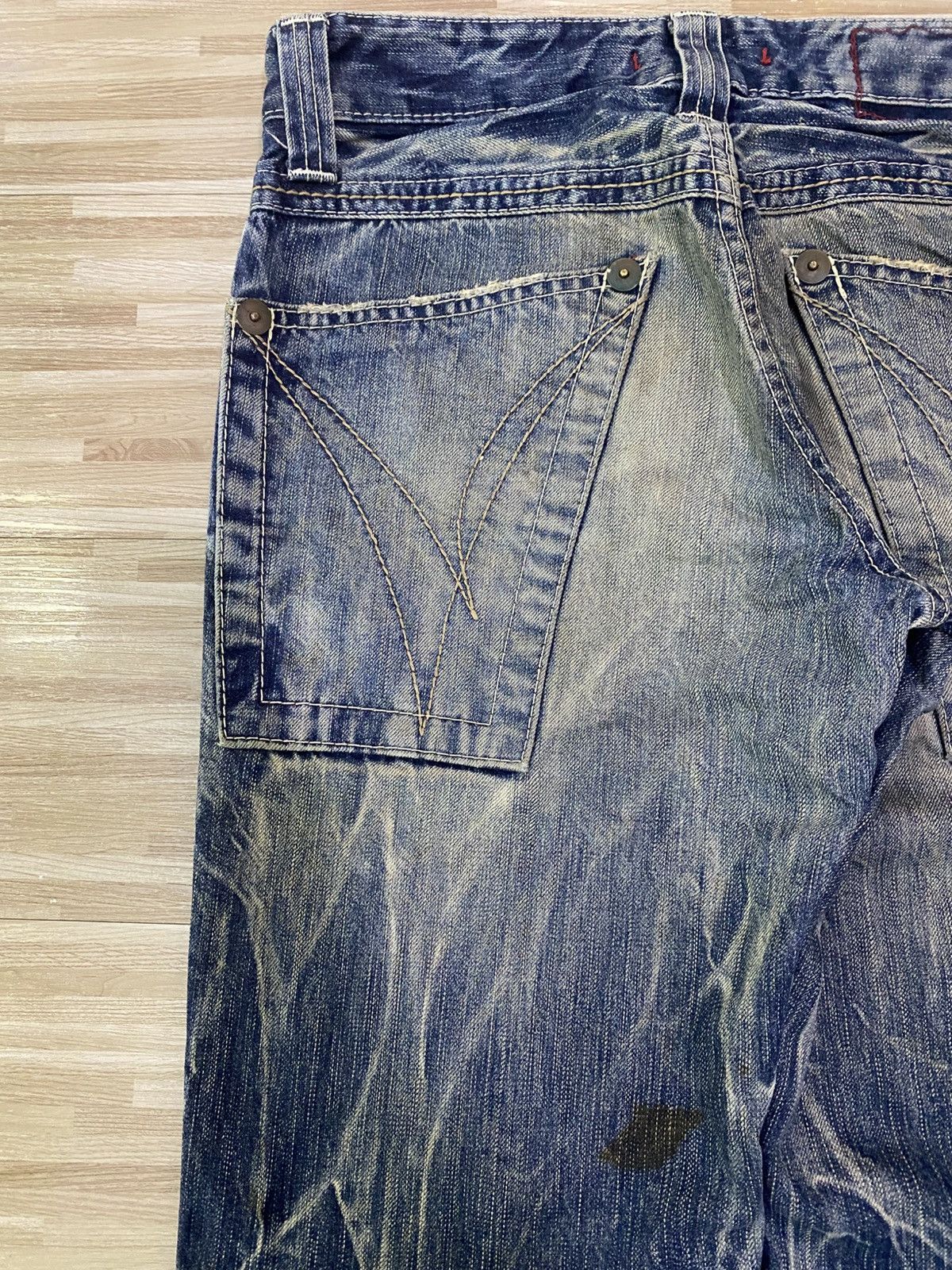 Japanese Brand 💥INSANE DISTRESSED BLUE WAY JEANS💥 Size US 29 - 13 Thumbnail