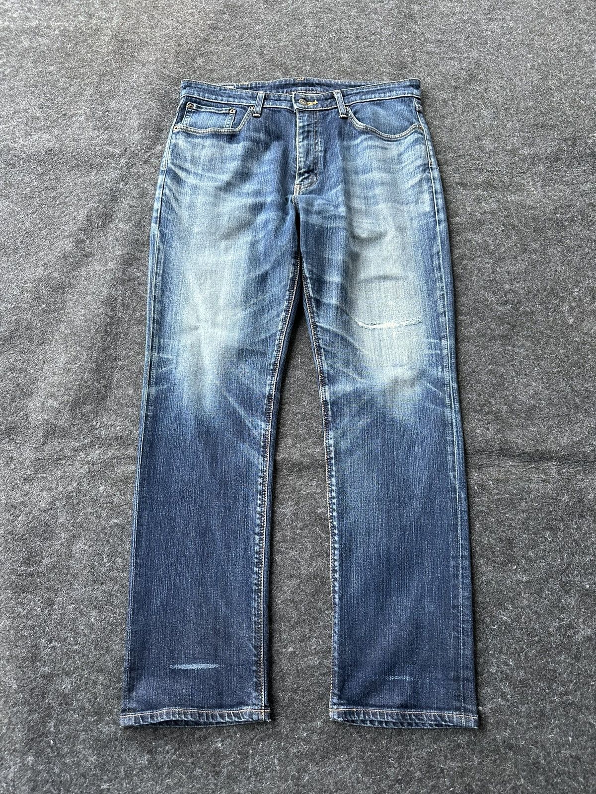 Beauty Beast × Edwin × Japanese Brand Vintage Edwin 503 Japan Distressed Denim D403 Size US 34 / EU 50 - 1 Thumbnail