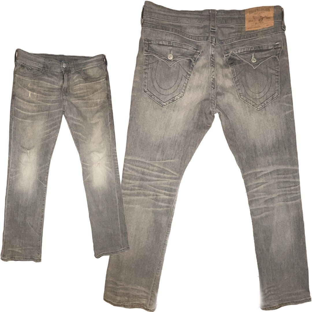 True Religion Grey Ricky True Religion Jeans Size US 34 / EU 50 - 1 Thumbnail