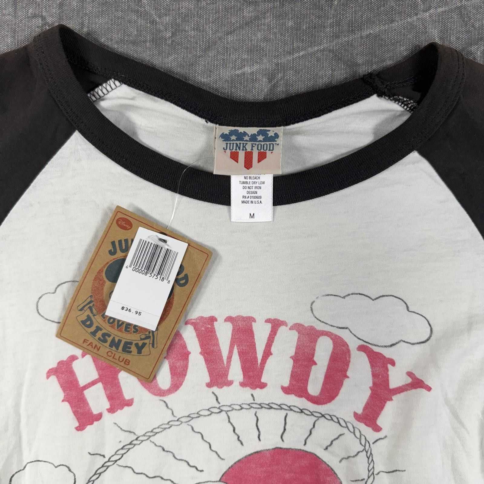 Junk Food Junk Food Shirt Women's M White Brown Mickey Mouse NWT Size ONE SIZE - 2 Thumbnail