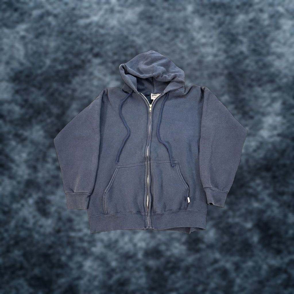 Converse VINTAGE Converse Hoodie Sweatshirt Mens Blue Full Zip M Regular USA Chuck Taylor Sweatshirt Hoodie Mens Blue Full Zip USA M Size US M / EU 48-50 / 2 - 1 Thumbnail