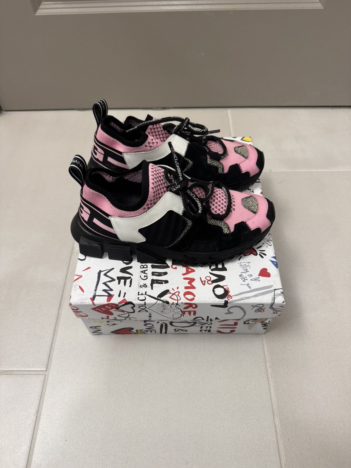 Dolce & Gabbana Dolce & Gabbana Sneakers Women’s US 8 38 EUR Pink Black Size US 8 / IT 38 - 2 Thumbnail