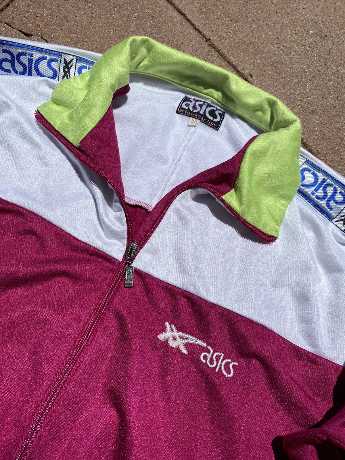 Asics × Vintage VINTAGE Asics Zip-Up Track Jacket Size US M / EU 48-50 / 2 - 2 Thumbnail