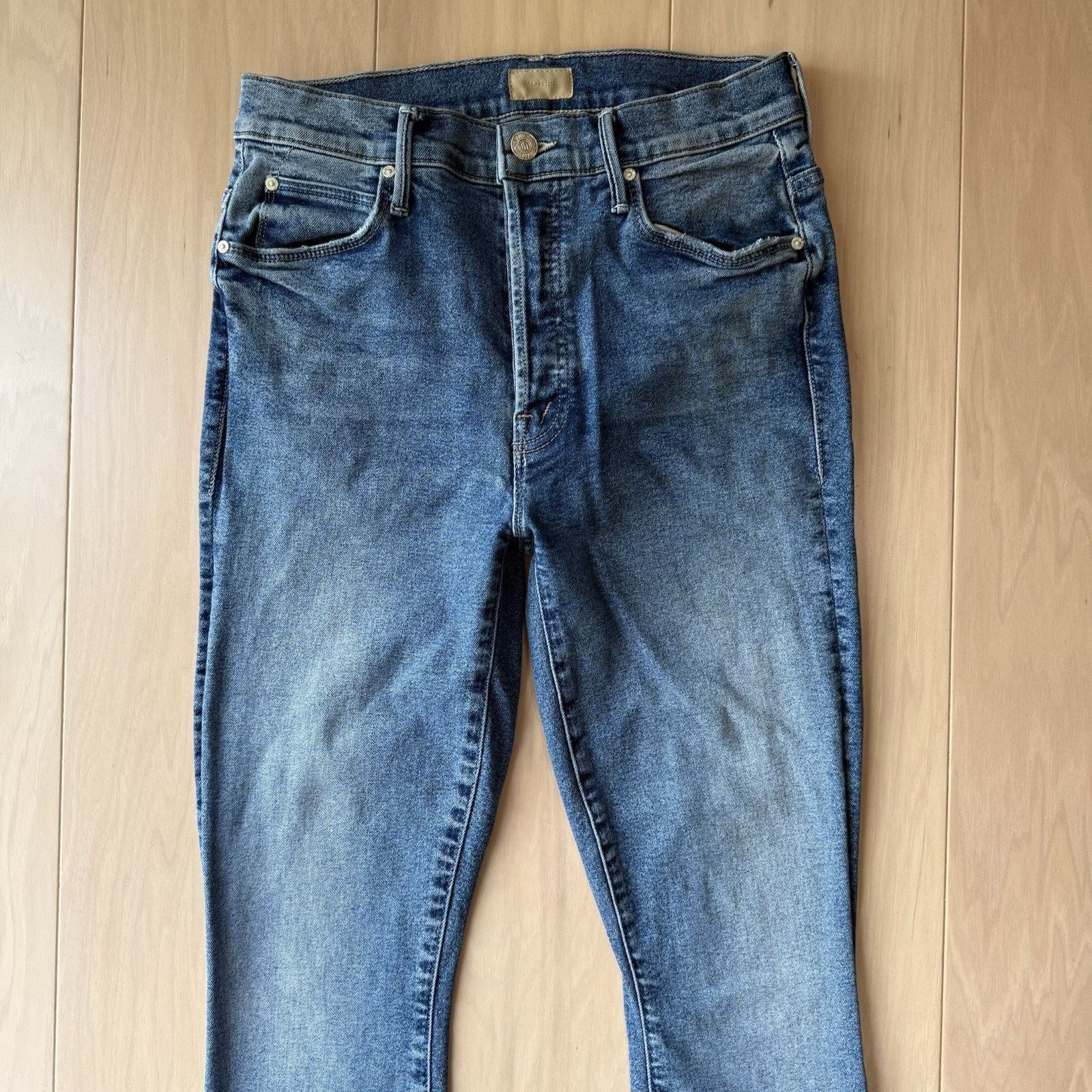 MOTHER Mother Stunner Ankle Jeans Women's 26 Blue Medium Wash Boho Size 26" / US 2 / IT 38 - 3 Thumbnail